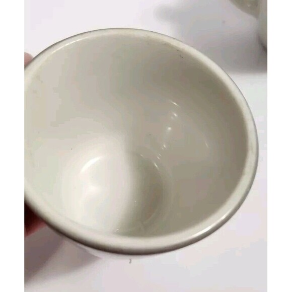 Vintage Jackson Custom China Mug Set Of Two White With Gray & Red  See Pics - Picture 7 of 13